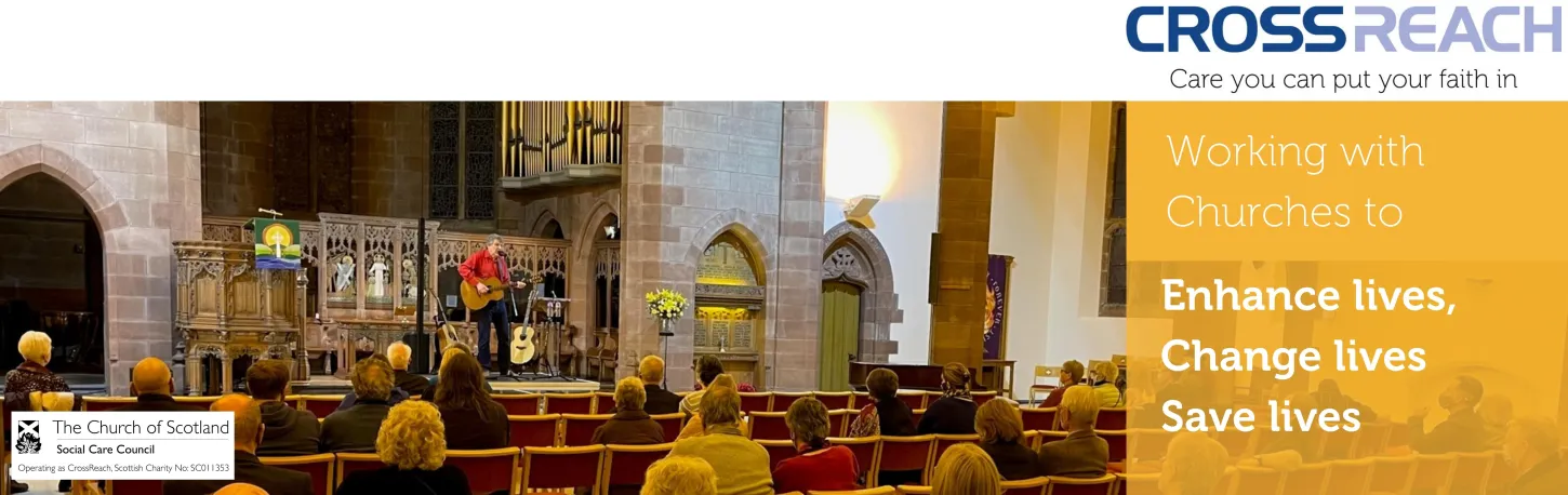 Image in church - CrossReach concert with Bruce Davis